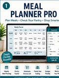 Meal Planner Pro Microsoft Excel weekly meal planner with automatic grocery list and budget planning tools